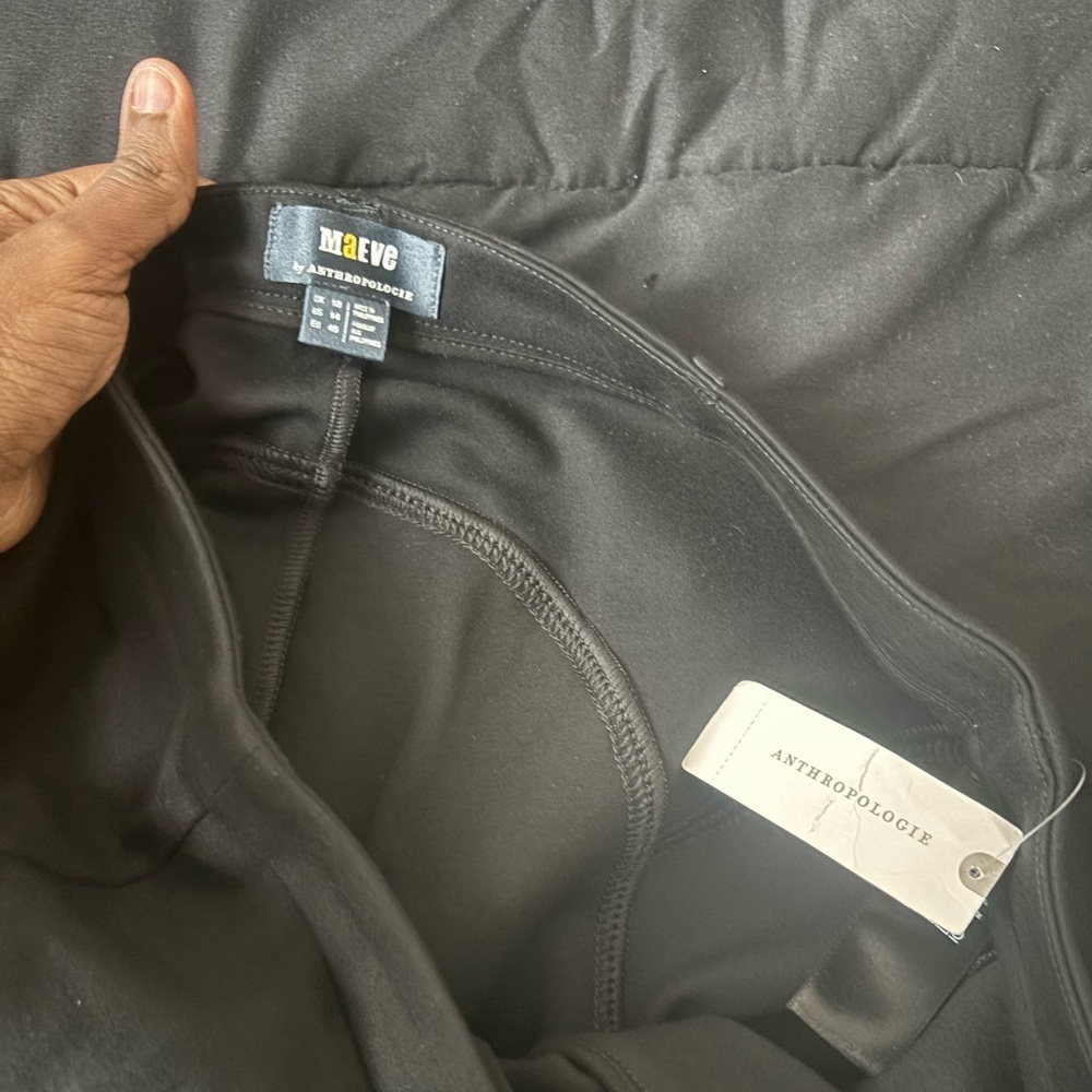 Maeve Anthropologie Womens Pant Sz 14 Black Stirrup Riding Legging Equestrian - Picture 6 of 7